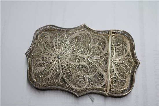 Three filigree card cases